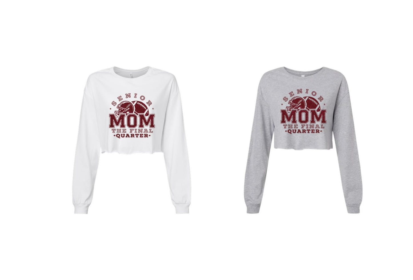 Women's Cropped Long Sleeve Senior Mom