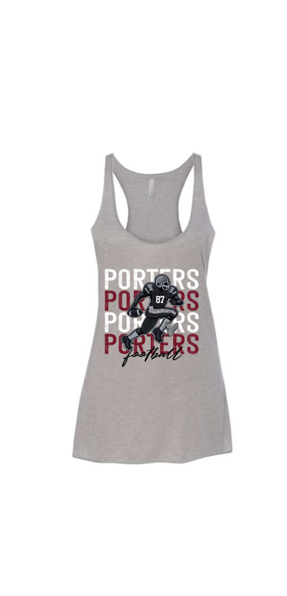 BELLA + CANVAS Women's Jersey Racerback Tank 13 with custom # on jersey