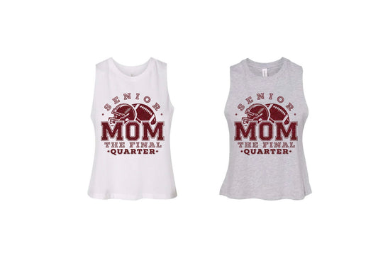 BELLA + CANVAS Women's Racerback Crop Tank Senior Mom