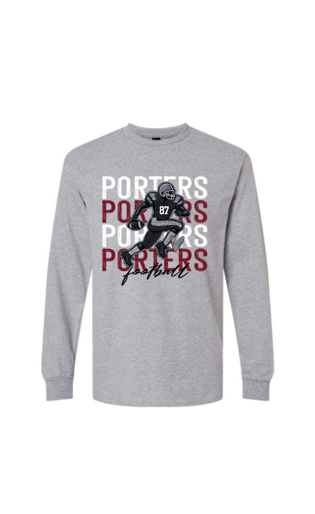 Unisex Heavy Cotton Long Sleeve T-shirt Gildan 12 Custom # on Players Jersey