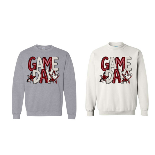 Adult Gildan Heavy Blend Crewneck Sweatshirt Design Game Day