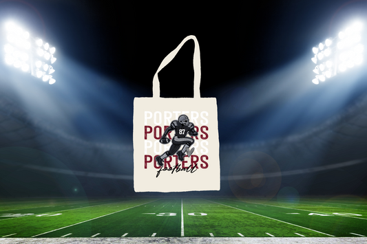 Canvas Tote Bag 6 Custom # on players jersey